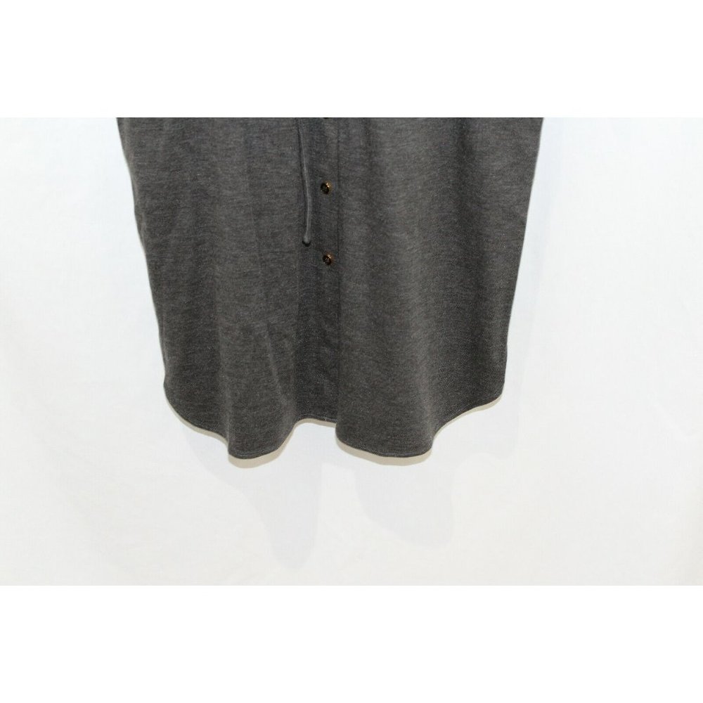J McLaughlin Womens Grey Wool Blend Button Front 3/4 Sleeve Shirt Dress M - Picture 4 of 7